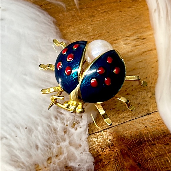 🖤Vtg Ladybug 🐞 pin brooch - Picture 1 of 8